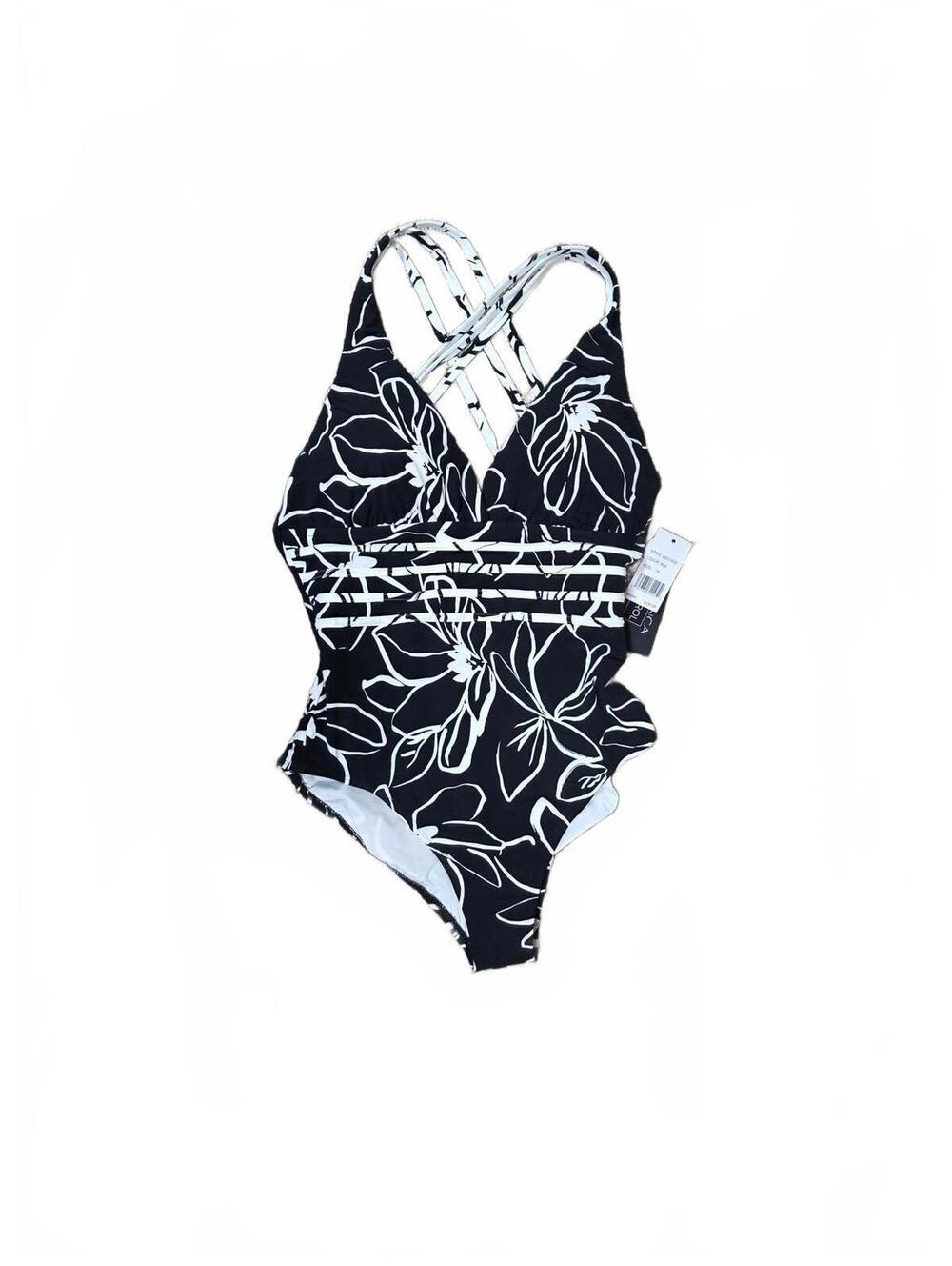 La Blanca Women’s One Piece Swimsuit Black Moonlit Silhouette 14 US
